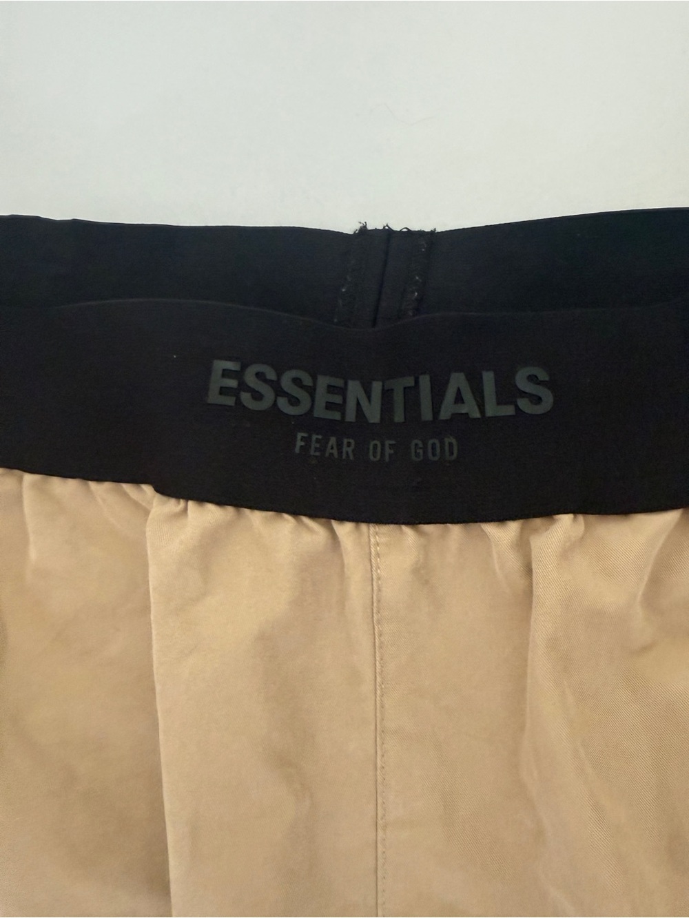 Fear of God Essentials - Tan Cotton Lounge Pants in Oak - Picture 3 of 7